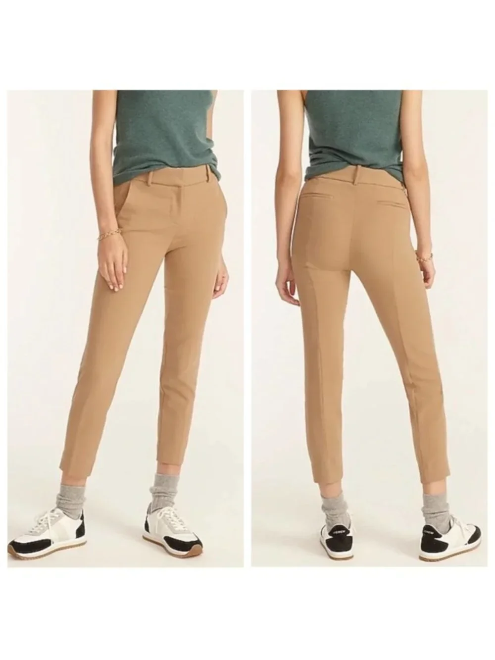 J. Crew Cameron Slim Cropped Pant In Four Season Stretch Heather Saddle Size 10P